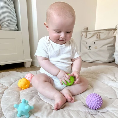 WOOPIE BABY Klocki Sensoryczne do Ściskania 6 el. | Pan Piksel