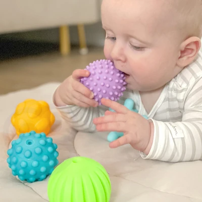 WOOPIE BABY Klocki Sensoryczne do Ściskania 6 el. | Pan Piksel