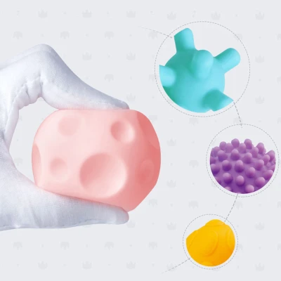 WOOPIE BABY Klocki Sensoryczne do Ściskania 6 el. | Pan Piksel