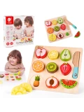 CLASSIC WORLD Zestaw do Krojenia Owoców na Rzepy MONTESSORI 20 el. | Pan Piksel