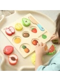 CLASSIC WORLD Zestaw do Krojenia Owoców na Rzepy MONTESSORI 20 el. | Pan Piksel