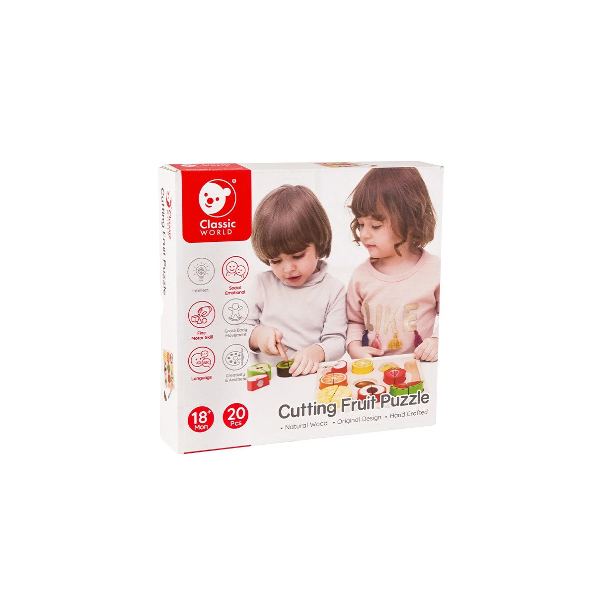 CLASSIC WORLD Zestaw do Krojenia Owoców na Rzepy MONTESSORI 20 el. | Pan Piksel