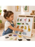 VIGA Drewniana Przeplatanka Labirynt Edukacyjna Robaczek w Jabłuszku Montessori | Pan Piksel