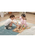VIGA Drewniana Gra edukacyjna Logiczne koraliki  104 elementy Montessori | Pan Piksel