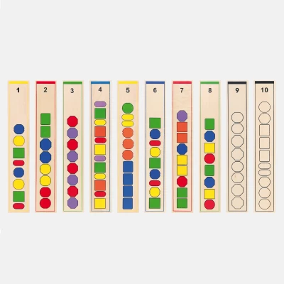 VIGA Drewniana Gra edukacyjna Logiczne koraliki  104 elementy Montessori | Pan Piksel
