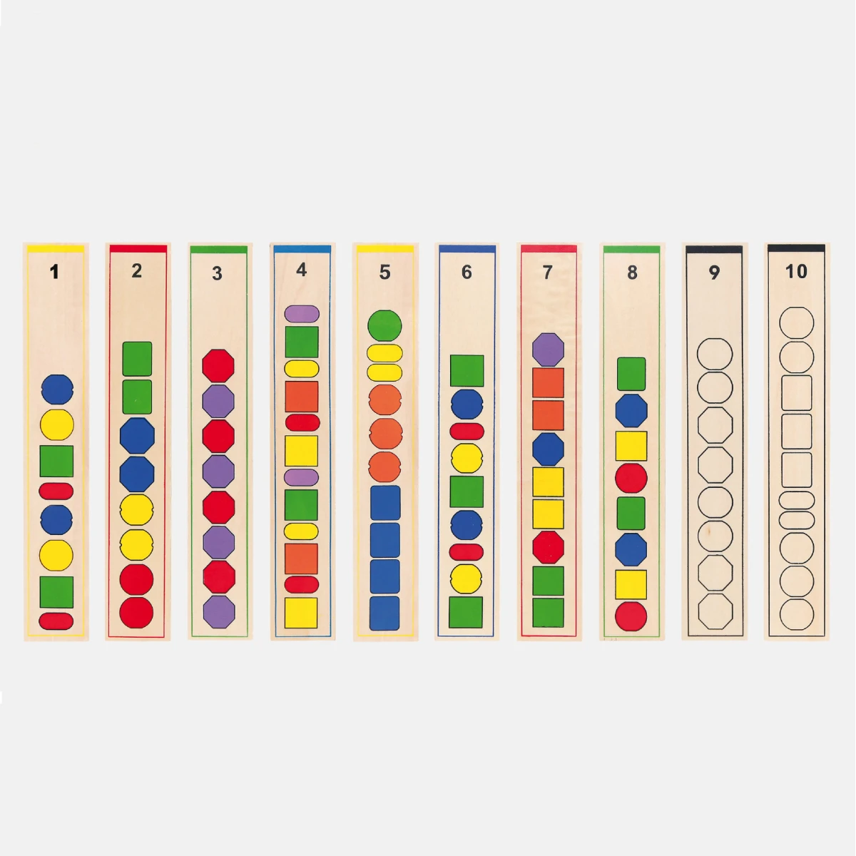 VIGA Drewniana Gra edukacyjna Logiczne koraliki  104 elementy Montessori | Pan Piksel