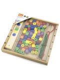 VIGA Drewniana Gra edukacyjna Logiczne koraliki  104 elementy Montessori | Pan Piksel