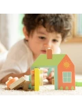 CLASSIC WORLD Drewniana Przeplatanka Klocki do Nawlekania Klucze i Drzwi MONTESSORI 11 el. | Pan Piksel