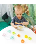 CLASSIC WORLD Drewniana Przeplatanka Klocki do Nawlekania Klucze i Drzwi MONTESSORI 11 el. | Pan Piksel