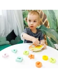 CLASSIC WORLD Drewniana Przeplatanka Klocki do Nawlekania Klucze i Drzwi MONTESSORI 11 el. | Pan Piksel
