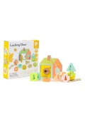 CLASSIC WORLD Drewniana Przeplatanka Klocki do Nawlekania Klucze i Drzwi MONTESSORI 11 el. | Pan Piksel