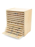 VIGA Zestaw Puzzle Drewniane 12 Układanek Zwierzątka Montessori + Stojak | Pan Piksel