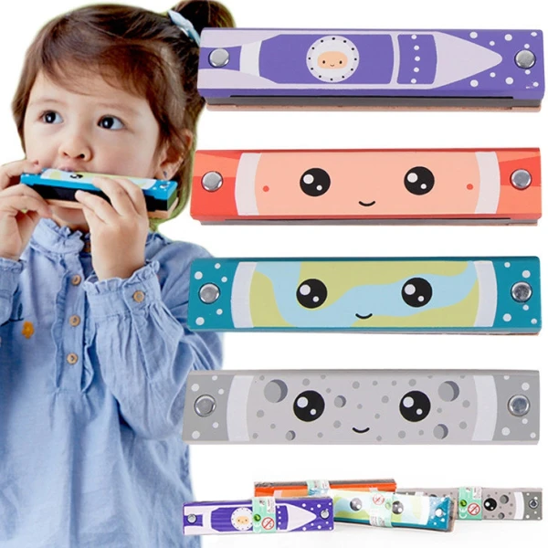 CLASSIC WORLD Drewniana Harmonijka Ustna dla Dzieci 1 szt. | Pan Piksel