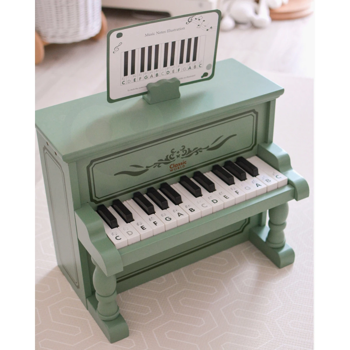 Pianinko zielone Classic World | Pan Piksel