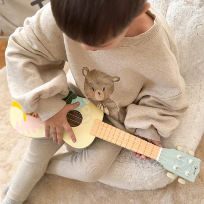 CLASSIC WORLD Drewniane Ukulele Gitara dla Dzieci Niebieskie | Pan Piksel