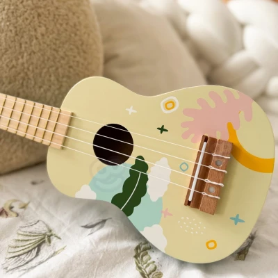 CLASSIC WORLD Drewniane Ukulele Gitara dla Dzieci Niebieskie | Pan Piksel