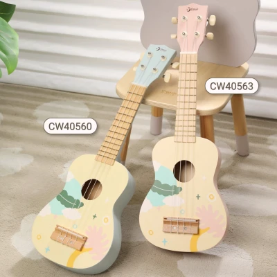 CLASSIC WORLD Drewniane Ukulele Gitara dla Dzieci Niebieskie | Pan Piksel