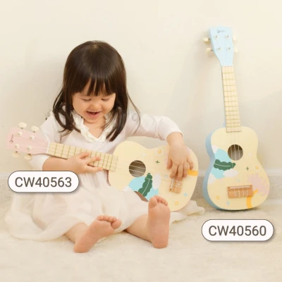 CLASSIC WORLD Drewniane Ukulele Gitara dla Dzieci Niebieskie | Pan Piksel