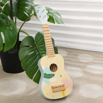 CLASSIC WORLD Drewniane Ukulele Gitara dla Dzieci Niebieskie | Pan Piksel
