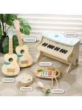 CLASSIC WORLD Drewniane Ukulele Gitara dla Dzieci Niebieskie | Pan Piksel