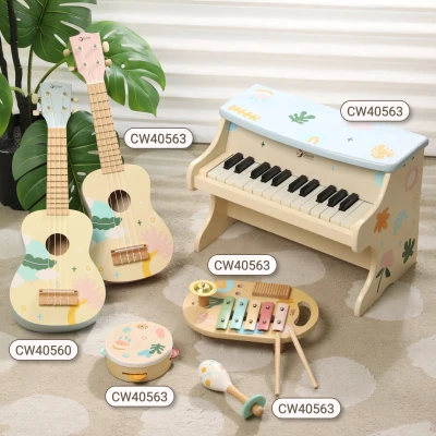 CLASSIC WORLD Drewniane Ukulele Gitara dla Dzieci Niebieskie | Pan Piksel