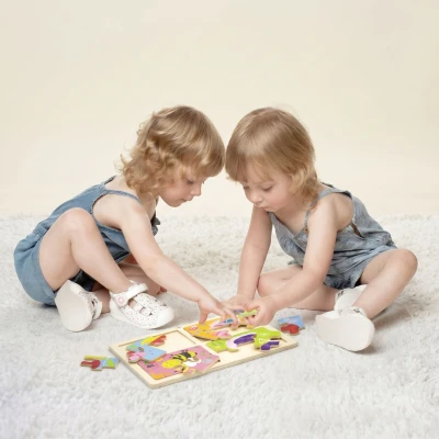 VIGA Drewniane Puzzle Owady 4w1 | Pan Piksel
