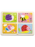 VIGA Drewniane Puzzle Owady 4w1 | Pan Piksel