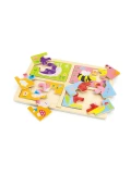 VIGA Drewniane Puzzle Owady 4w1 | Pan Piksel