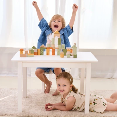 VIGA PolarB Drewniane Klocki Bloki Montessori Zwierzęta 50 el. | Pan Piksel