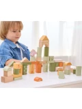 VIGA PolarB Drewniane Klocki Bloki Montessori Zwierzęta 50 el. | Pan Piksel