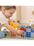 VIGA Zestaw Drewniany Budowanie Miasta Klocki Plansza Figurki | Pan Piksel