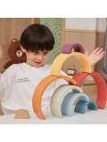 VIGA PolarB Drewniana Tęcza Układanka Klocki Kreatywne Montessori | Pan Piksel