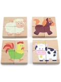 VIGA Drewniane Puzzle Magnetyczne Zwierzęta Układanka Certyfikat FSC | Pan Piksel