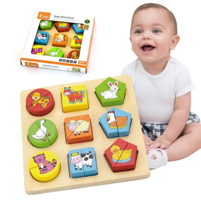 VIGA Puzzle Edukacyjne Drewniane Zwierzęta | Pan Piksel