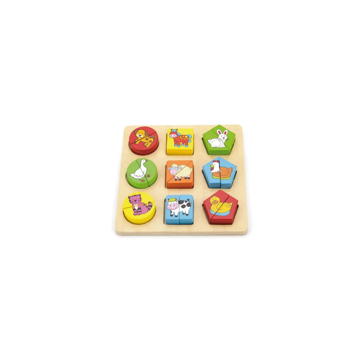 VIGA Puzzle Edukacyjne Drewniane Zwierzęta | Pan Piksel
