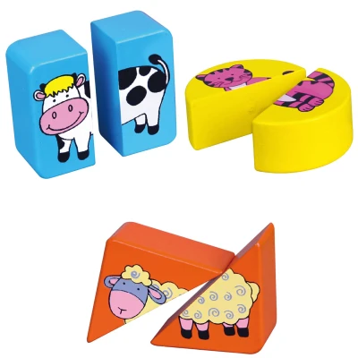 VIGA Puzzle Edukacyjne Drewniane Zwierzęta | Pan Piksel