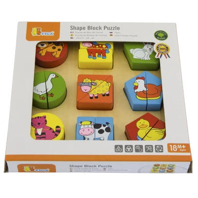 VIGA Puzzle Edukacyjne Drewniane Zwierzęta | Pan Piksel