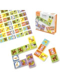 VIGA Edukacyjne Klocki Domino Drewniane gra Farma 28 elementów Montessori | Pan Piksel
