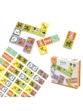 VIGA Edukacyjne Klocki Domino Drewniane gra Farma 28 elementów Montessori | Pan Piksel