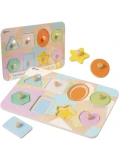 CLASSIC WORLD Układanka Puzzle Klocki Geometryczne 9 el. | Pan Piksel