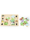 VIGA Drewniane Puzzle Odgadnij Po Cieniu - Farma Układanka 17 el. | Pan Piksel
