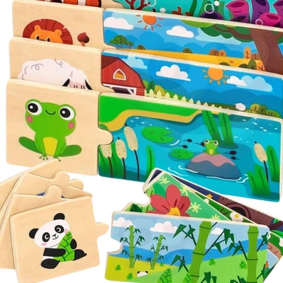 VIGA Puzzle Logiczne ze Zwierzętami Układanka | Pan Piksel