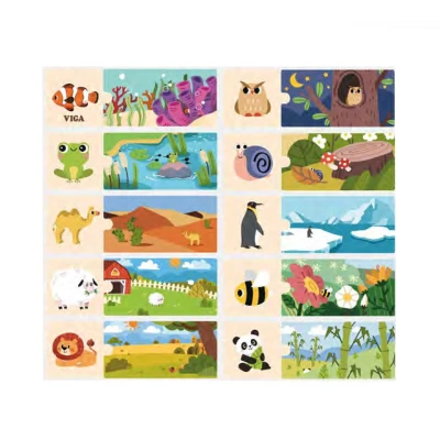 VIGA Puzzle Logiczne ze Zwierzętami Układanka | Pan Piksel