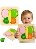 VIGA Pierwsze drewniane Puzzle maluszka Motylek | Pan Piksel