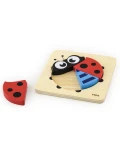 VIGA Pierwsze drewniane Puzzle maluszka Biedronka | Pan Piksel