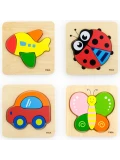 VIGA Pierwsze drewniane Puzzle maluszka Biedronka | Pan Piksel
