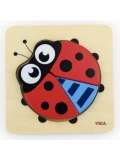 VIGA Pierwsze drewniane Puzzle maluszka Biedronka | Pan Piksel