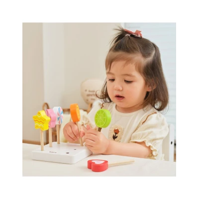 TOOKY TOY Drewniana Gra Łowienie Rybek 2 Wędki + 10 el. | Pan Piksel