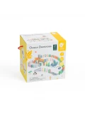 CLASSIC WORLD Drewniane Domino Tor Logiczny Przeszkód Układanka Montessori 100 el. | Pan Piksel