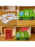 TOOKY TOY Drewniane Centrum Recyklingu Edukacyjny Sorter | Pan Piksel